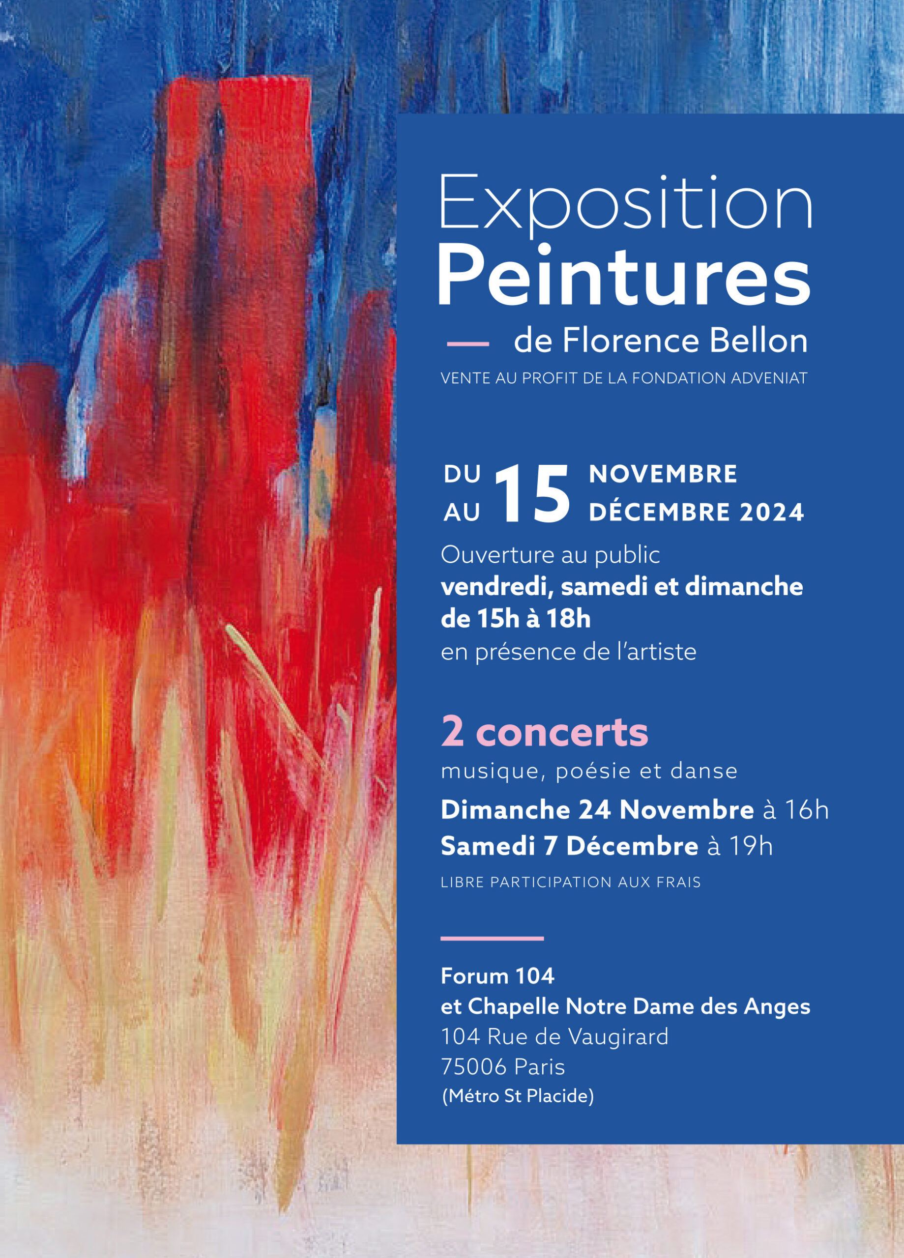 Exposition-vente de peintures au profit de la Fondation Adveniat