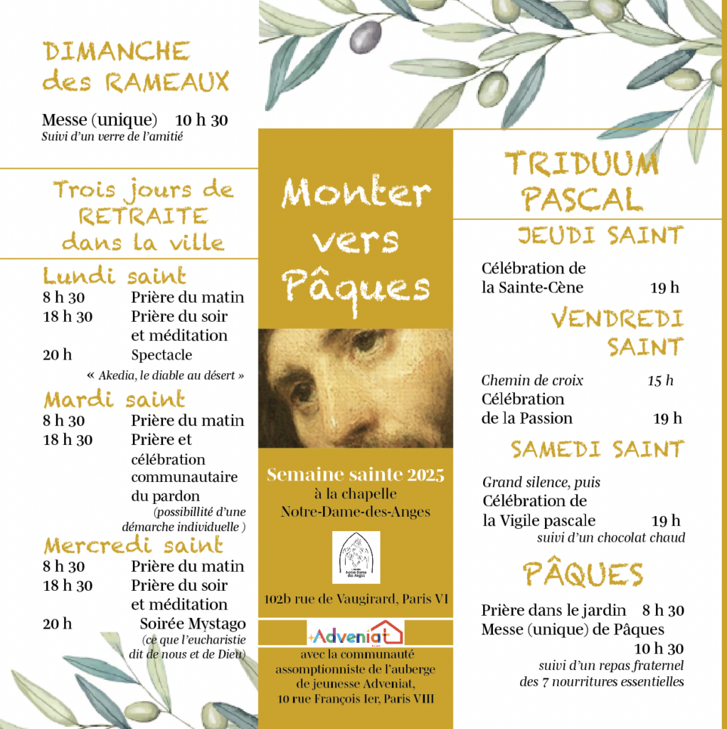 Monter vers Pâques