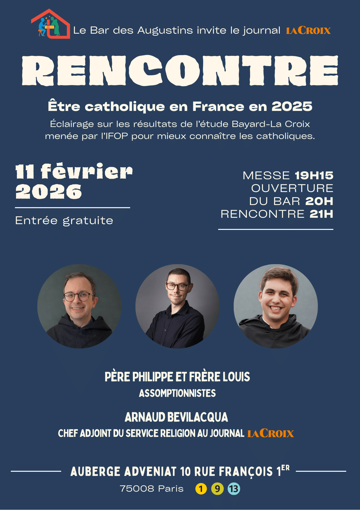 Être catholique en France en 2025 – Le Bar des Augustins invite le journal La Croix