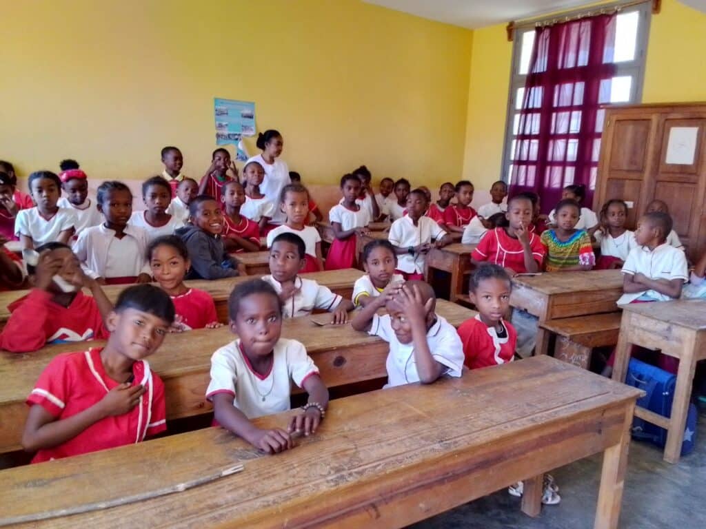 Salle de classe de l'Amika à Madagascar